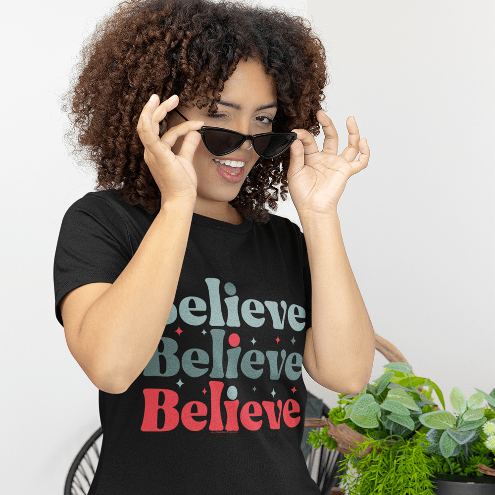 "Believe" T-Shirt & BONUS Motivational Saying Set Download