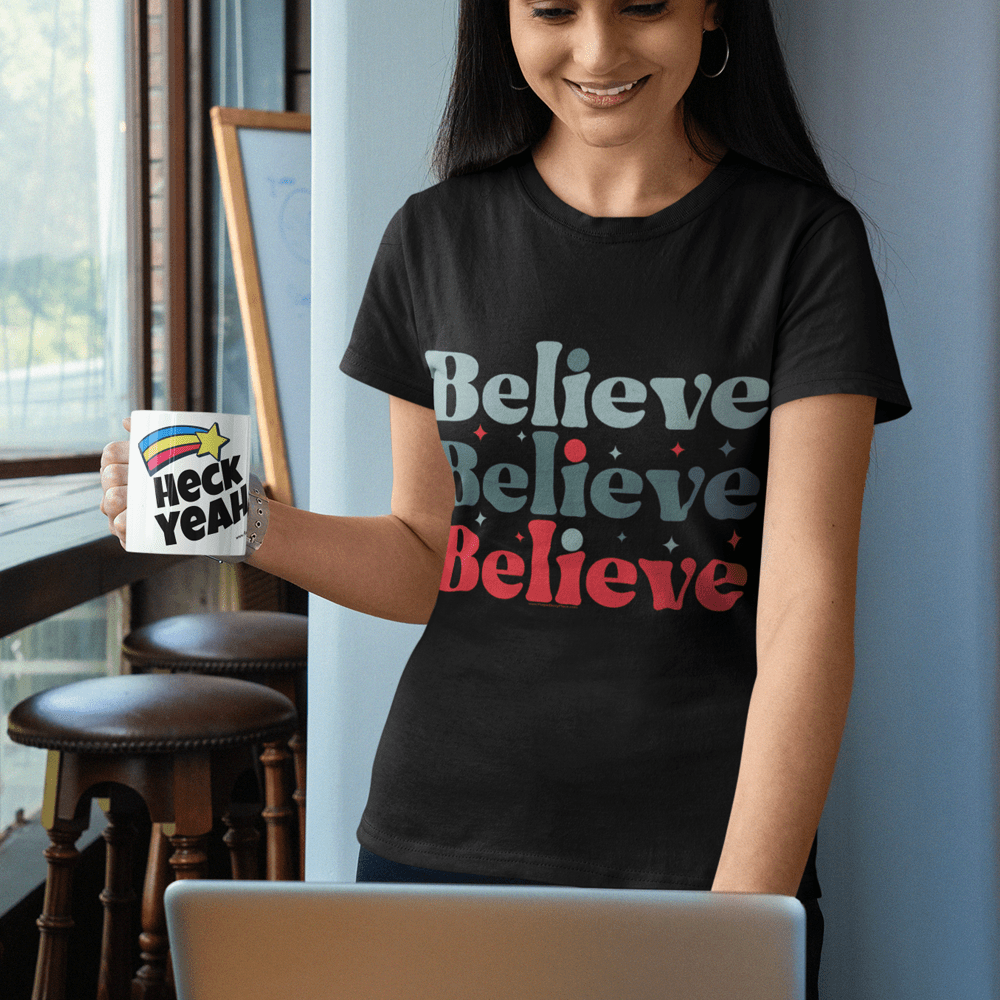 "Believe" T-Shirt & BONUS Motivational Saying Set Download