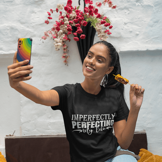 "Imperfectly Perfecting My Life" T-Shirt & BONUS Motivational Saying Set Download