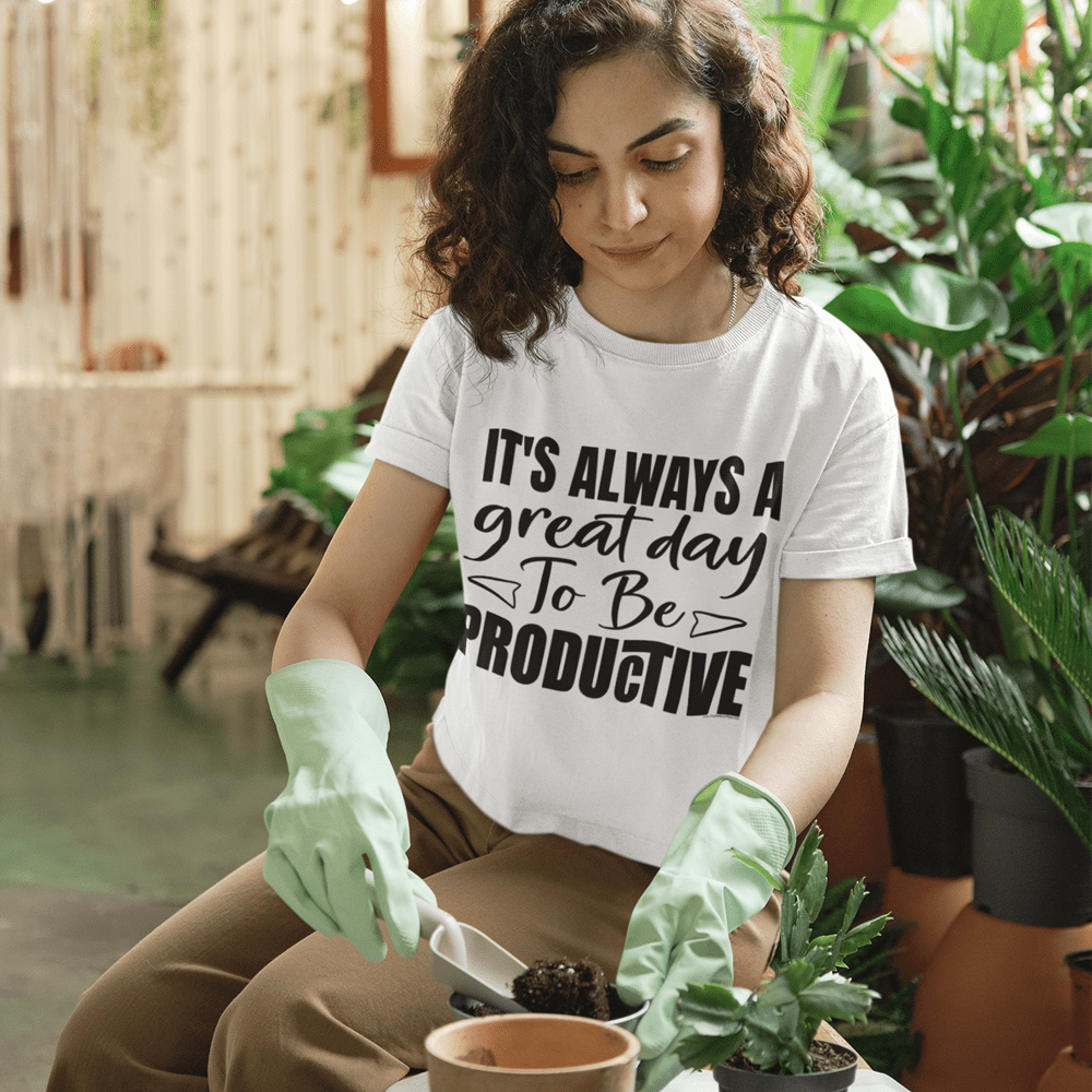 "It's Always a Great Day to be Productive" T-Shirt & BONUS Motivational Saying Set Download