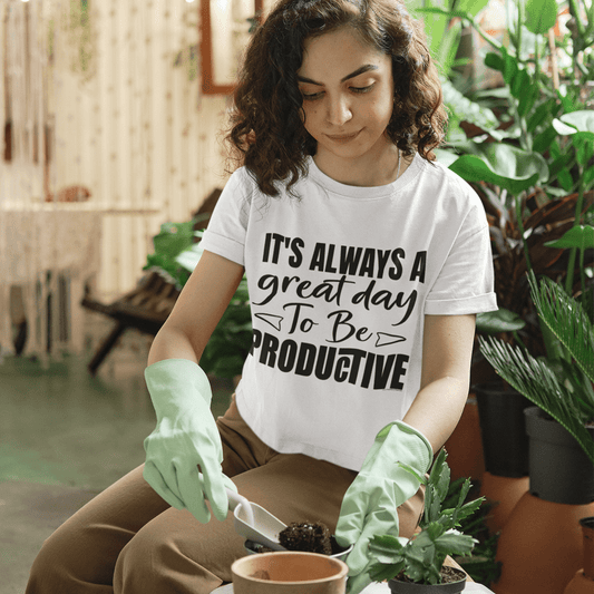 "It's Always a Great Day to be Productive" T-Shirt & BONUS Motivational Saying Set Download