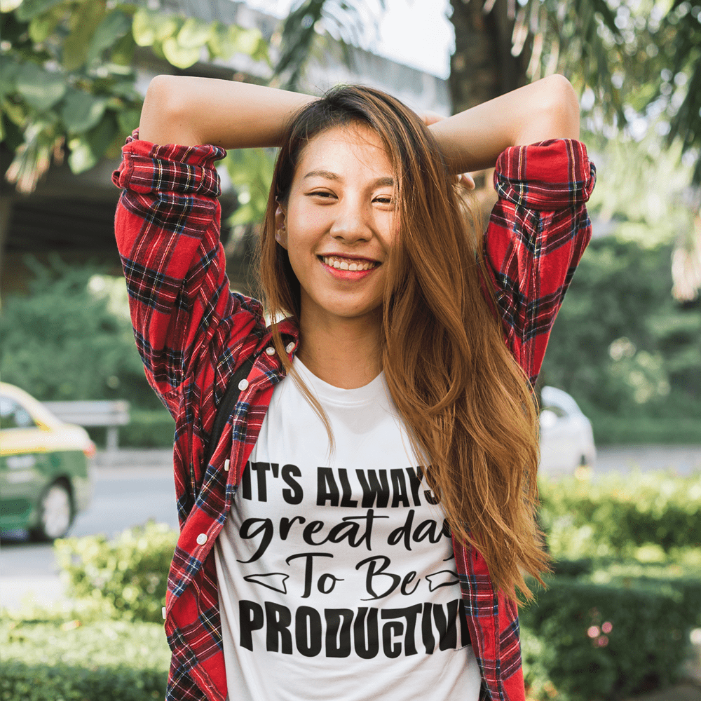 "It's Always a Great Day to be Productive" T-Shirt & BONUS Motivational Saying Set Download