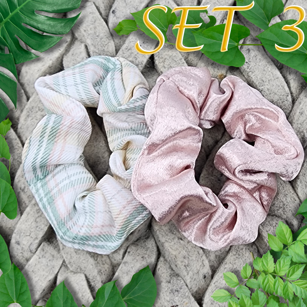 Scrunchie Combo for Hair Fun & Bad Hair Day Solutions (Set 3)