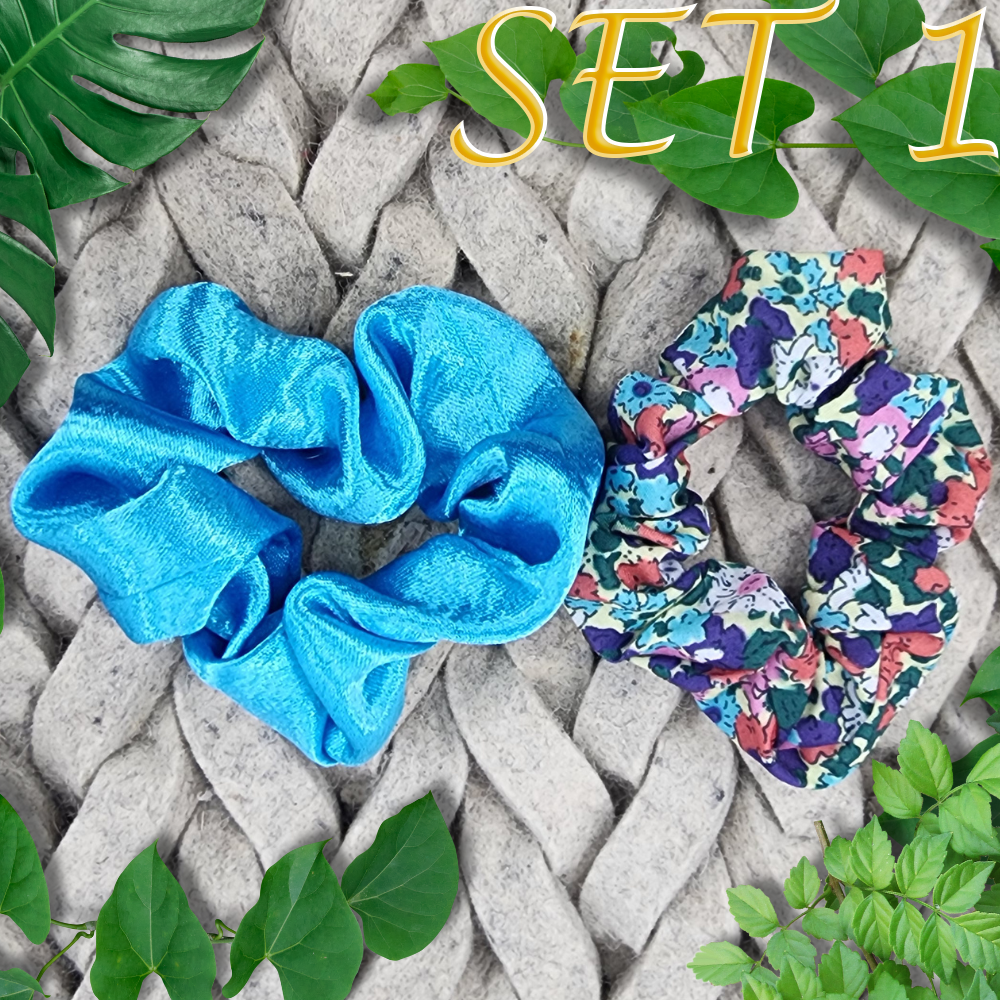 Scrunchie Combo for Hair Fun & Bad Hair Day Solutions (Set 1)