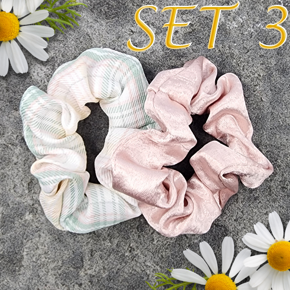 Scrunchie Combo for Hair Fun & Bad Hair Day Solutions (Set 3)