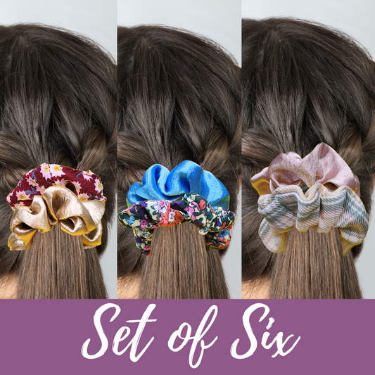 Scrunchie Combo for Hair Fun & Bad Hair Day Solutions (Set 1, 2, & 3)