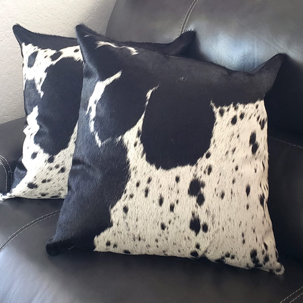 Black and white cowhide pillows new arrivals