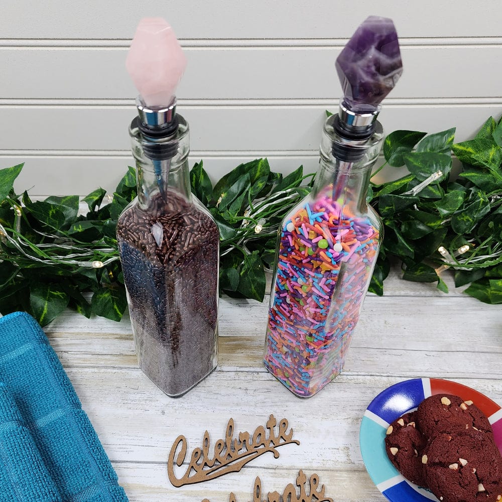 Amethyst & Rose Quartz Bottle Toppers