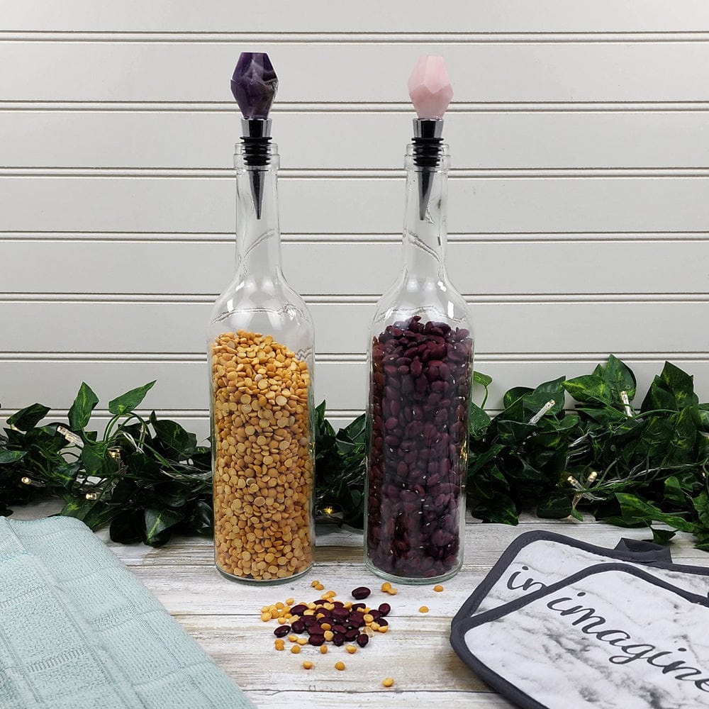 Amethyst & Rose Quartz Bottle Toppers