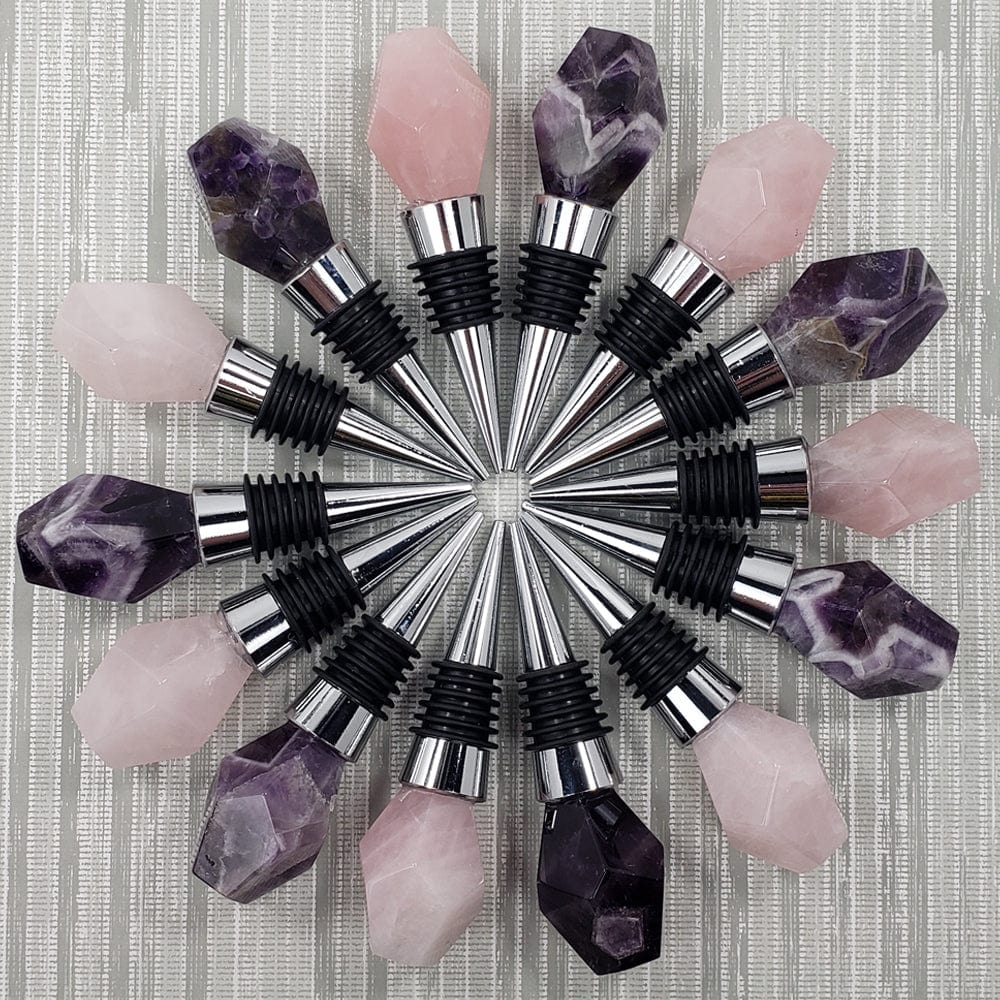 Amethyst & Rose Quartz Bottle Toppers